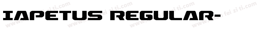 Iapetus Regular字体转换